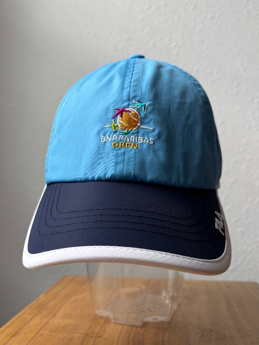 FILA BNP Paribas Open Tennis Hat Cap Indian Wells Sky Blue Performance Adjustabl